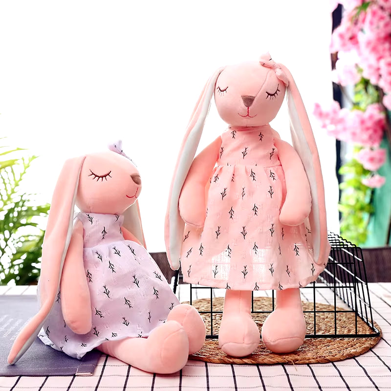 Kawaii Long Ears Bunny Plush Stuffed Toys for Baby Girl Appease Doll Baby Sleeping Toy Soft Plush Toys Stuffed Animals Baby Toys