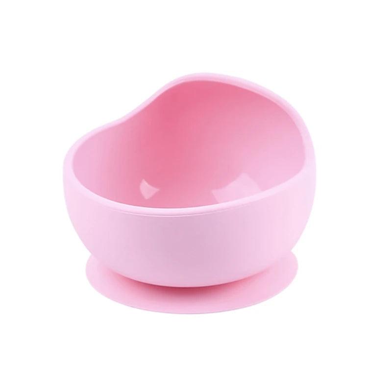 Let'S Make 1Set Silicone Baby Feeding Set Waterproof Spoon Non-Slip Feedings Silicone Bowl Tableware Baby Products Baby Plate