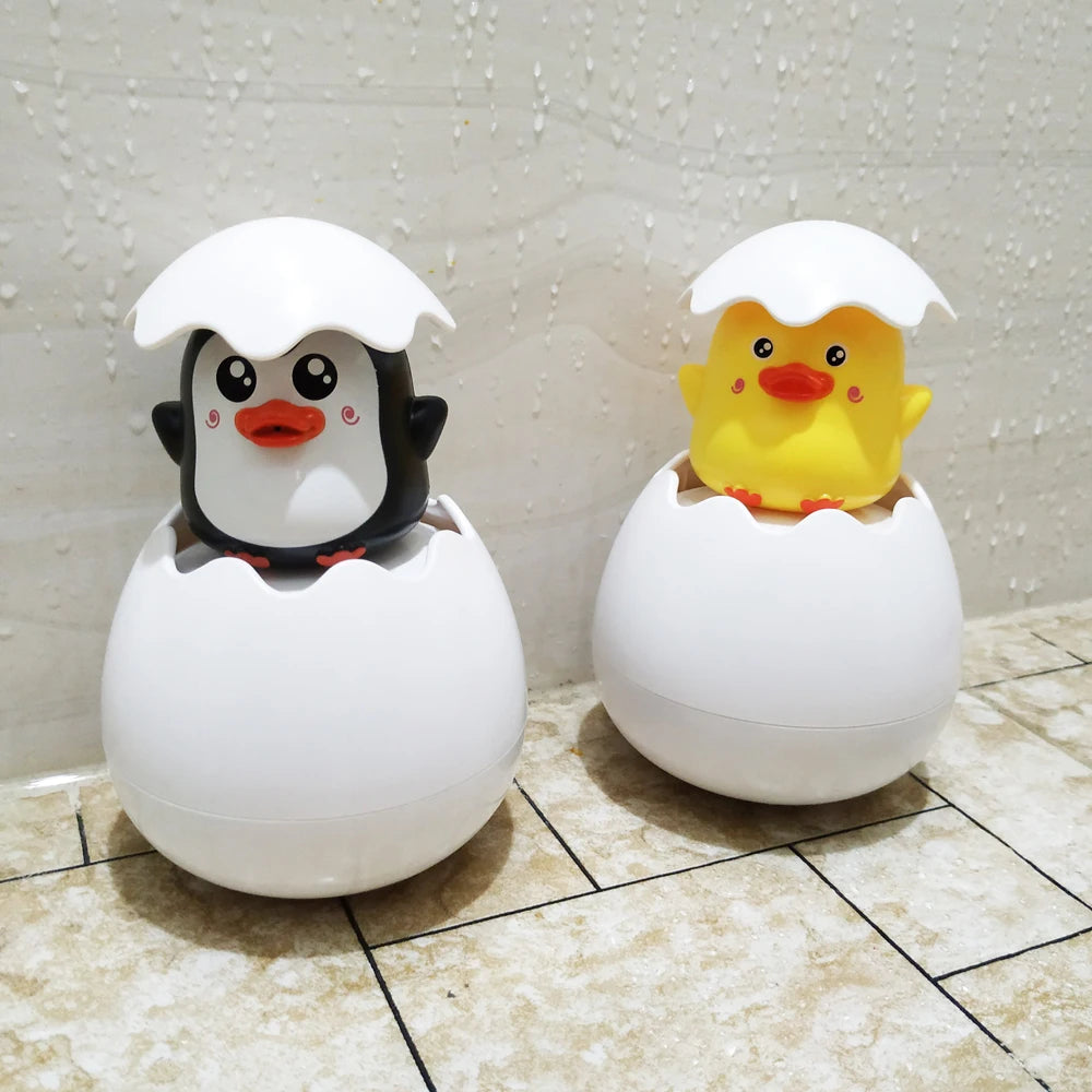 Baby Bathing Toy Kids Cute Duck Penguin Egg Water Spray Sprinkler Bathroom Sprinkling Shower Swimming Water Toys for Kids Gift