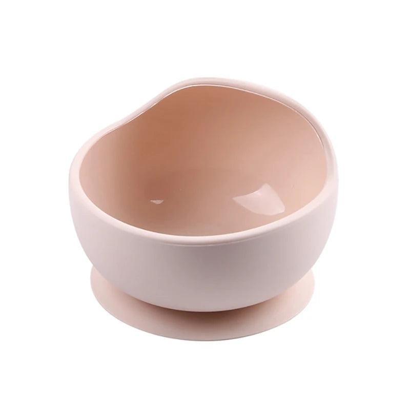 Let'S Make 1Set Silicone Baby Feeding Set Waterproof Spoon Non-Slip Feedings Silicone Bowl Tableware Baby Products Baby Plate