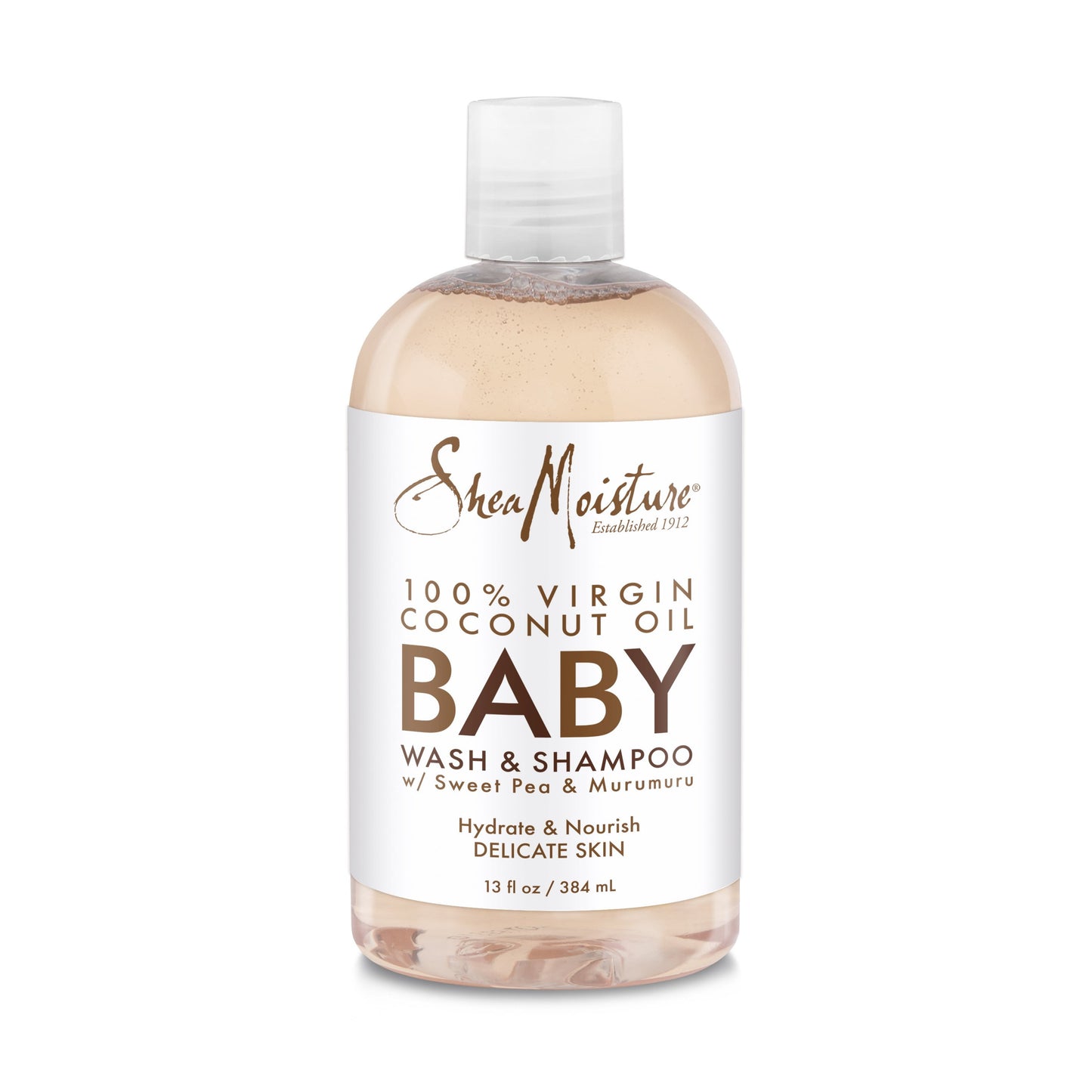 Newborn Baby Wash & Shampoo 100% Virgin Coconut Oil All Skin, 13 Fl Oz