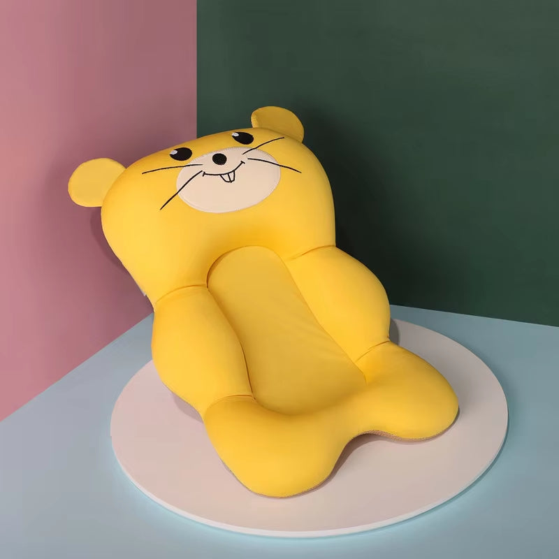 Portable Baby Bathtub Pad Ajustable Bath Tub Shower Cushion Newborn Support Seat Mat Foldable Soft Pillow Floating Waterpad Baby