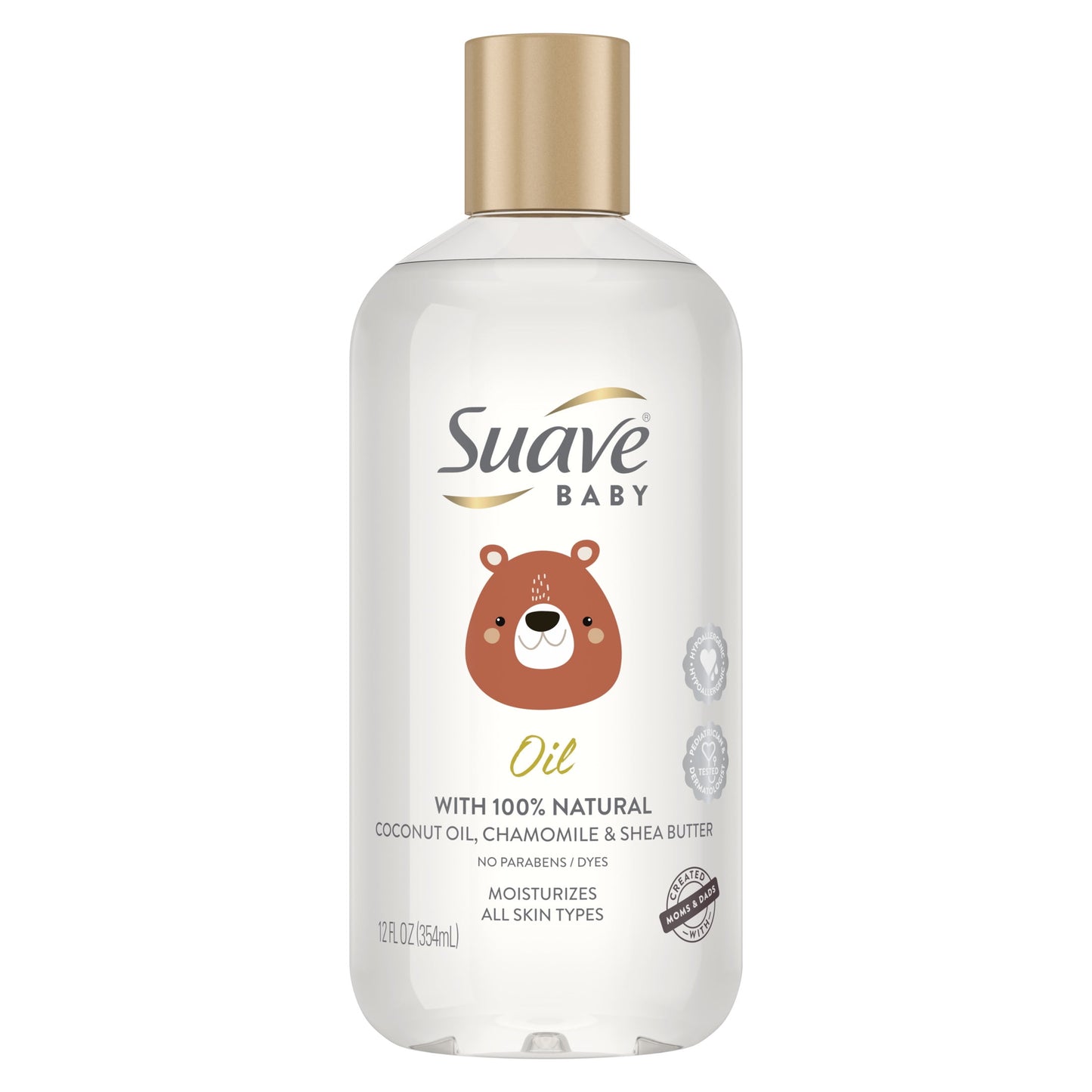 Baby Moisturizing Baby Oil with Coconut Oil, Chamomile & Shea Butter, 100% Natural, 12 Oz