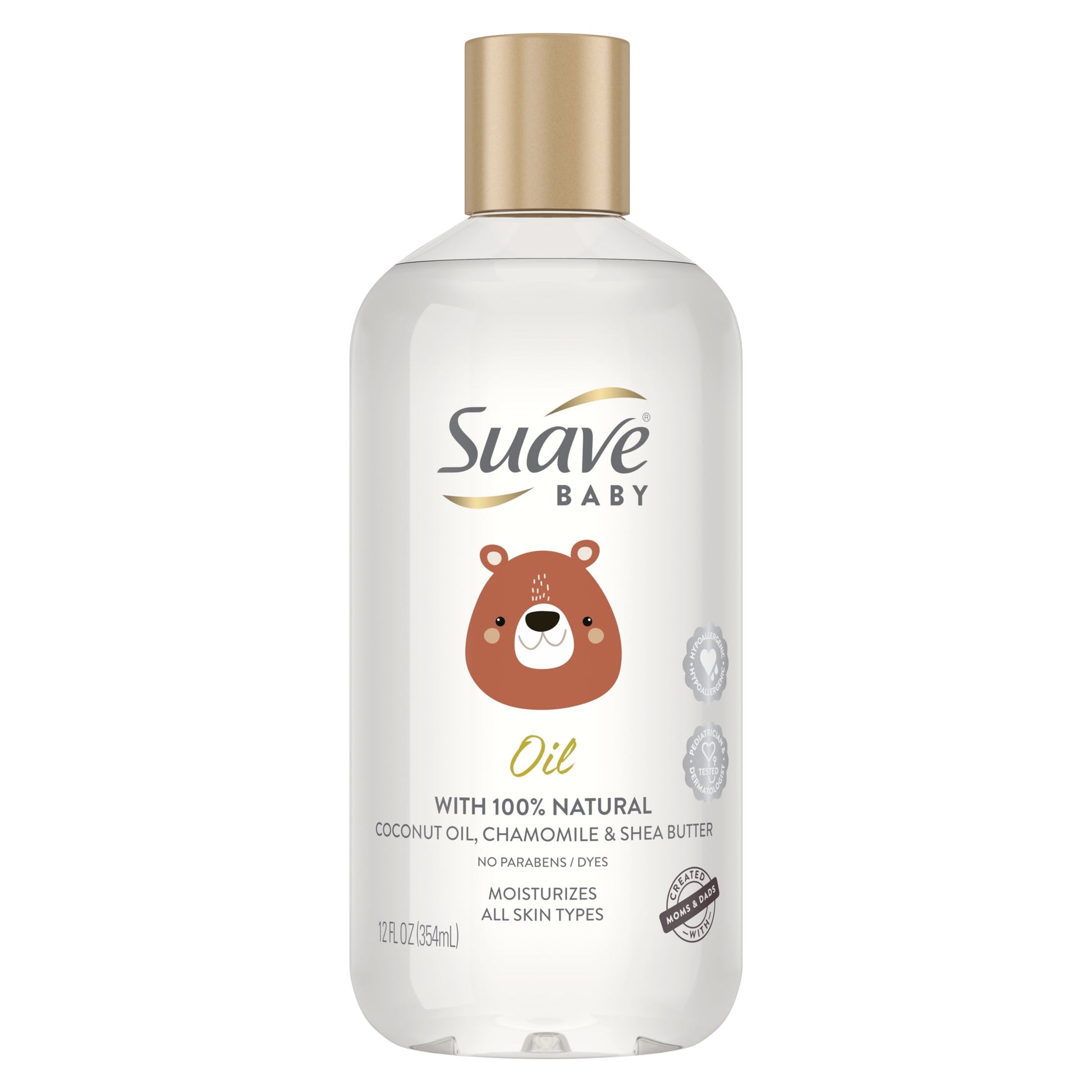 Baby Moisturizing Baby Oil with Coconut Oil, Chamomile & Shea Butter, 100% Natural, 12 Oz